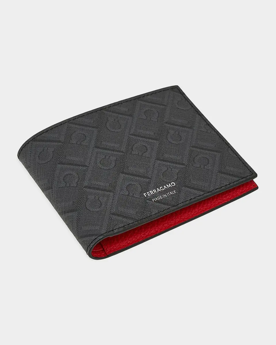 Ferragamo Men's Gancini Logo Leather Bifold Wallet | Thumbnail 3 Ferragamo Men's Gancini Logo Leather Bifold Wallet | Thumbnail 3