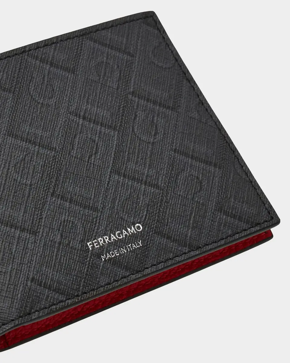 Ferragamo Men's Gancini Logo Leather Bifold Wallet | Thumbnail 4 Ferragamo Men's Gancini Logo Leather Bifold Wallet | Thumbnail 4