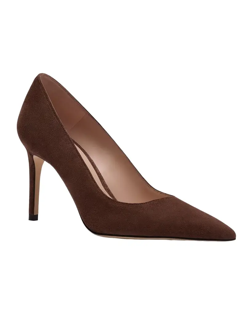 Stuart Weitzman 85mm Stuart Power Suede Pumps | Image 1 Stuart Weitzman 85mm Stuart Power Suede Pumps | Image 1