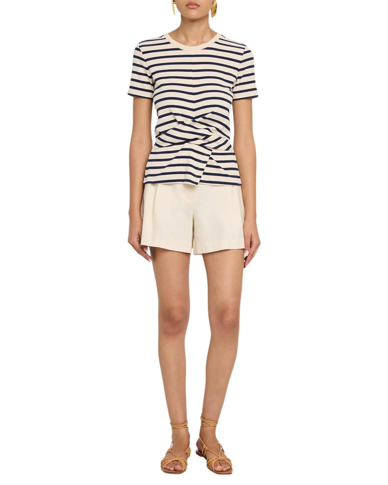 TANYA TAYLOR Jodi Linen-Blend Shorts
