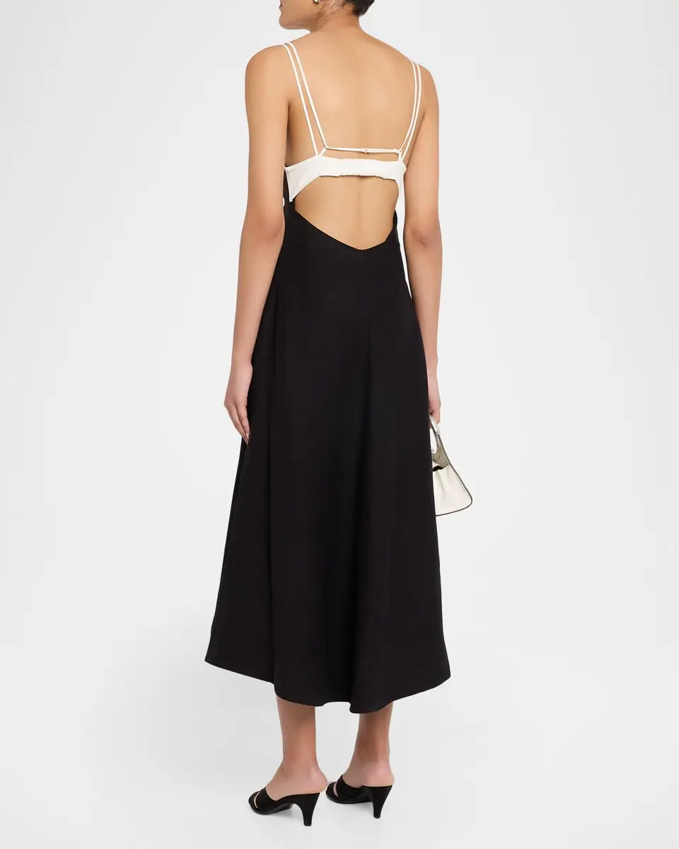 Simkhai Corabeth Colorblock Midi Dress | Thumbnail 2 Simkhai Corabeth Colorblock Midi Dress | Thumbnail 2