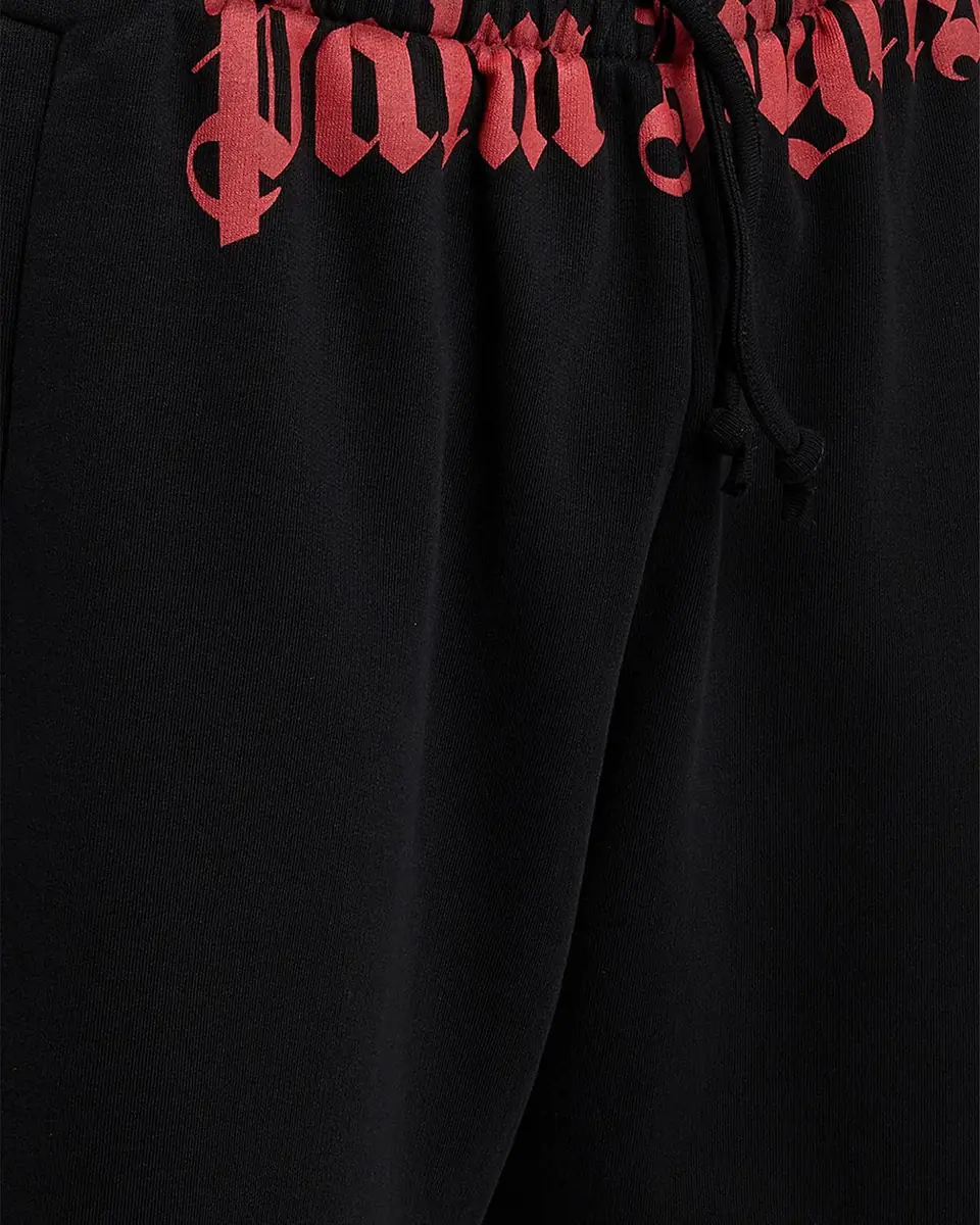 Palm Angels Men's Waist-Logo Cotton Drawstring Sweatshorts | Thumbnail 3 Palm Angels Men's Waist-Logo Cotton Drawstring Sweatshorts | Thumbnail 3