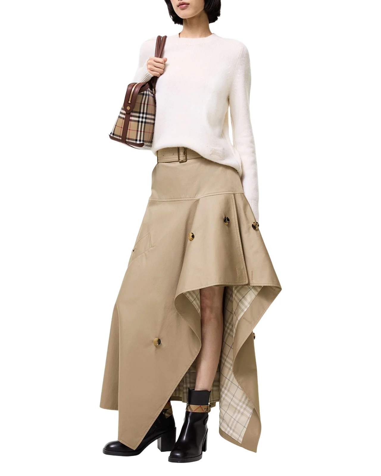 Heather Asymmetric Cotton Skirt Heather Asymmetric Cotton Skirt