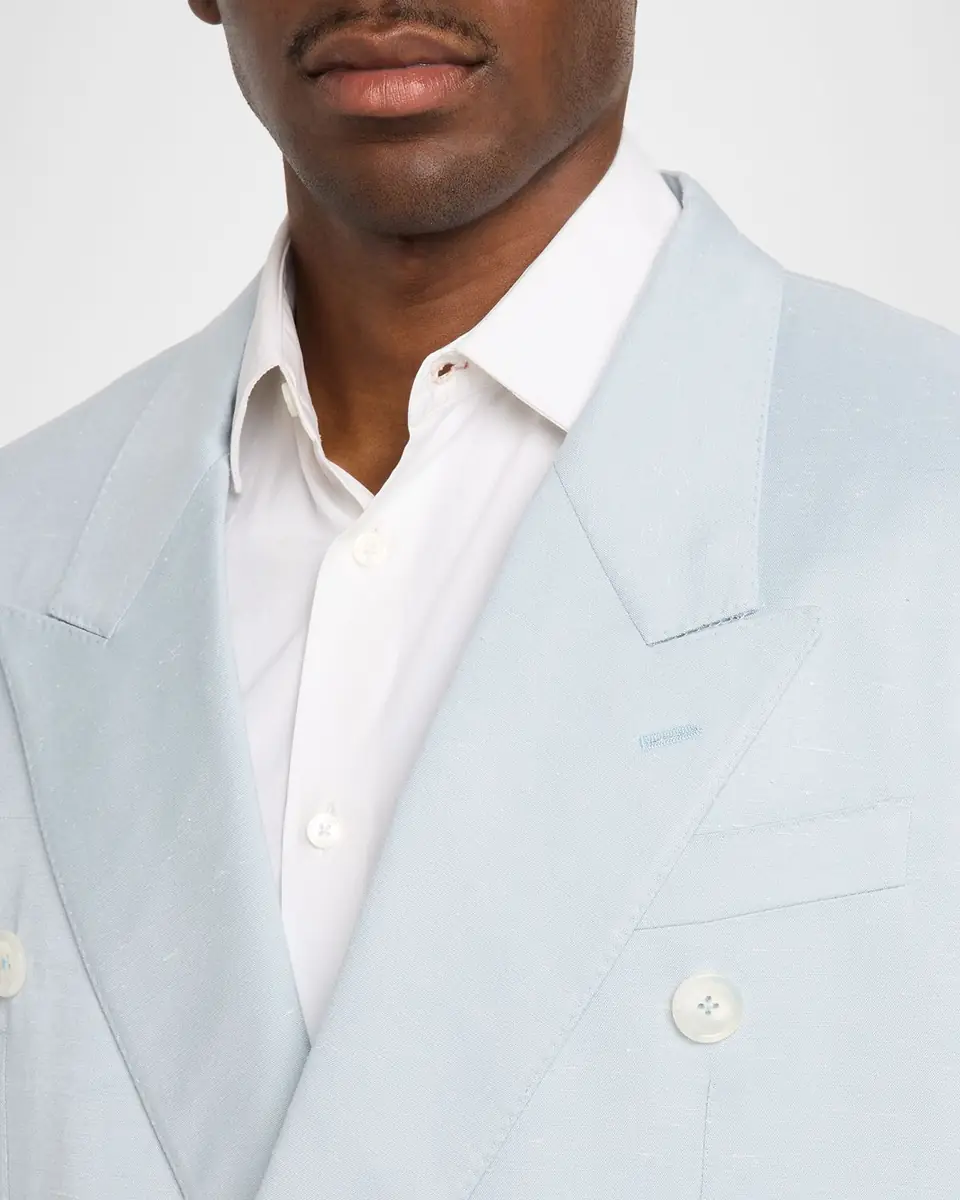 Dolce & Gabbana Men's Viscose-Blend Double-Breasted Dinner Jacket | Thumbnail 4