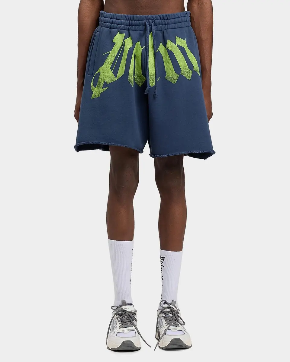 Palm Angels Men's Big Waist Logo Cotton Drawstring Sweatshorts | Thumbnail 3