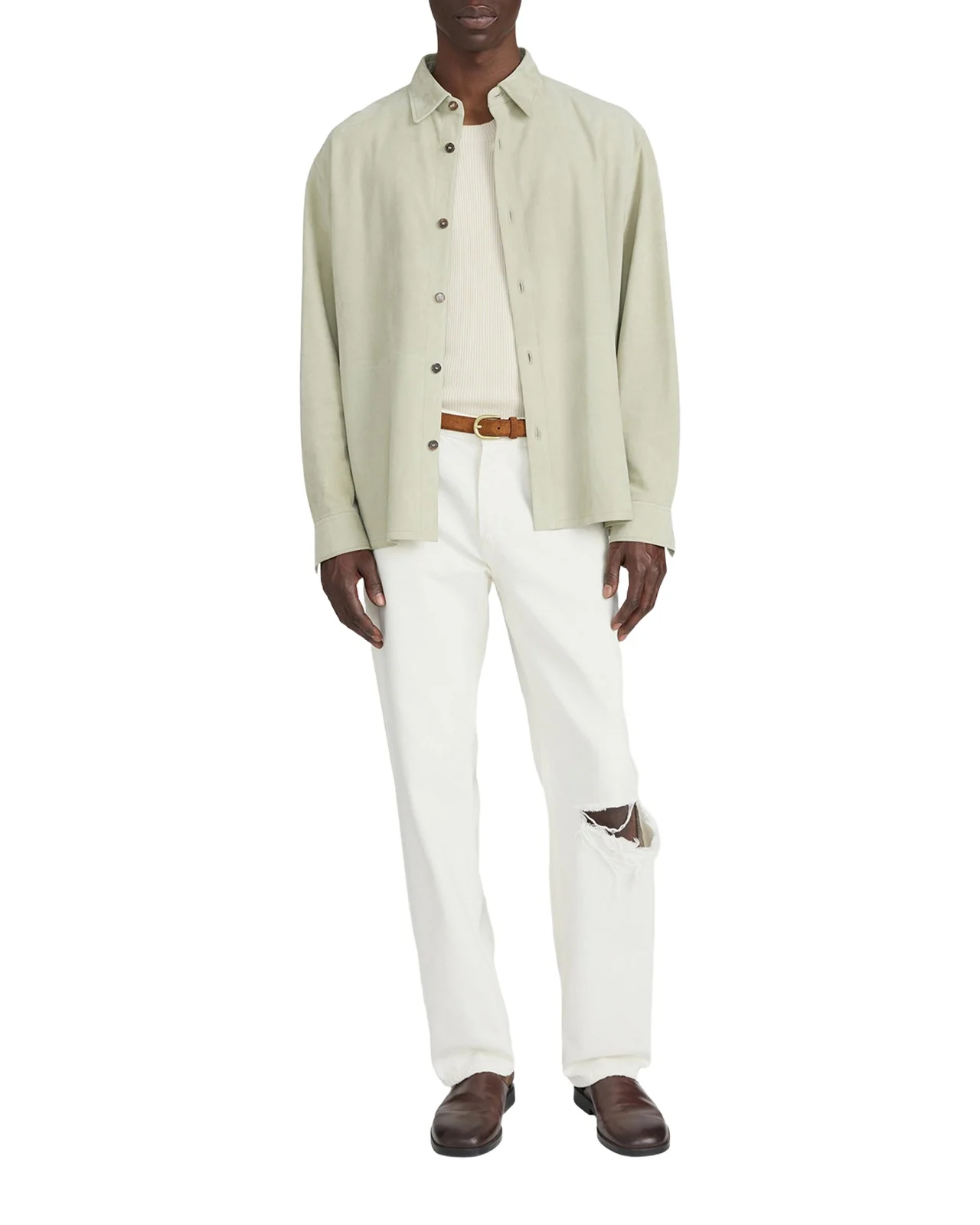 Men's Suede Button-Down Shirt Men's Suede Button-Down Shirt
