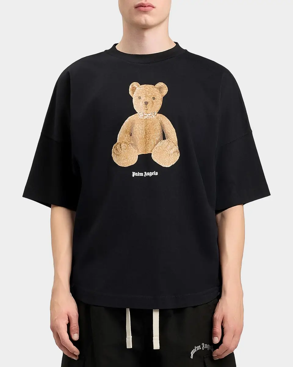Palm Angels Men's Bear in Mind Oversized Crewneck T-Shirt | Thumbnail 3 Palm Angels Men's Bear in Mind Oversized Crewneck T-Shirt | Thumbnail 3