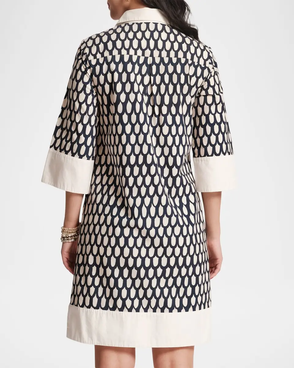 Frances Valentine Tracey Loop-Print Cotton Mini Dress | Thumbnail 3 Frances Valentine Tracey Loop-Print Cotton Mini Dress | Thumbnail 3