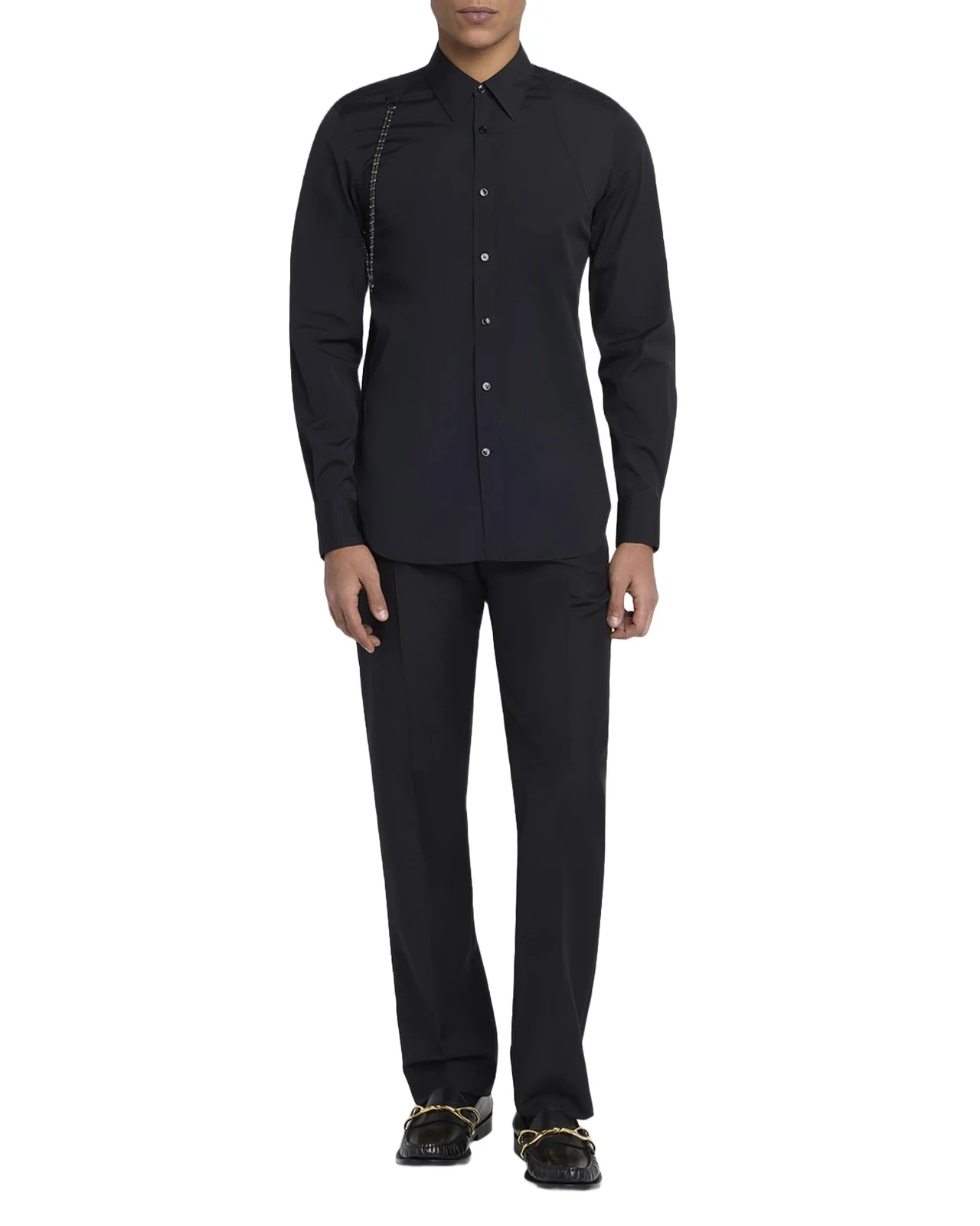 Men's Cotton Beaded-Harness Sport Shirt Men's Cotton Beaded-Harness Sport Shirt