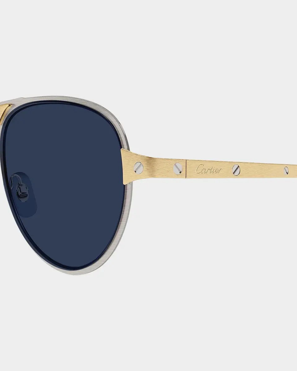 Cartier Santos Evolution 58MM Pilot Sunglasses | Thumbnail 3 Cartier Santos Evolution 58MM Pilot Sunglasses | Thumbnail 3