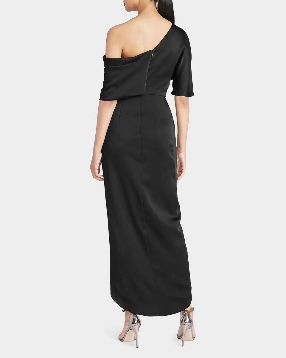 THEIA Rayna Draped One-Shoulder High-Low Gown | Thumbnail 2
