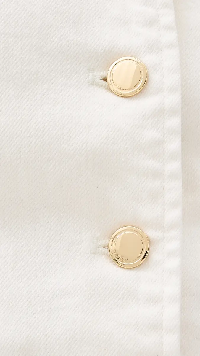 GOOD AMERICAN Sleeveless Denim Button Front Top | Thumbnail 6