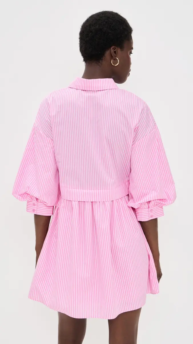 English Factory Stripe Puff Sleeve Shirt Dress | Thumbnail 3 English Factory Stripe Puff Sleeve Shirt Dress | Thumbnail 3