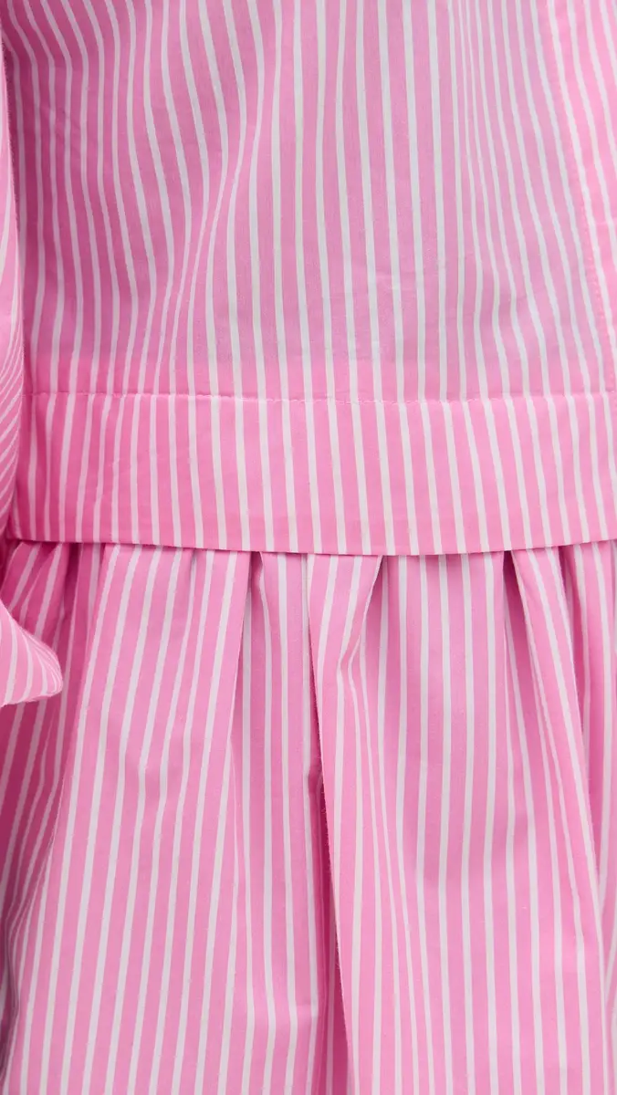 English Factory Stripe Puff Sleeve Shirt Dress | Thumbnail 6 English Factory Stripe Puff Sleeve Shirt Dress | Thumbnail 6