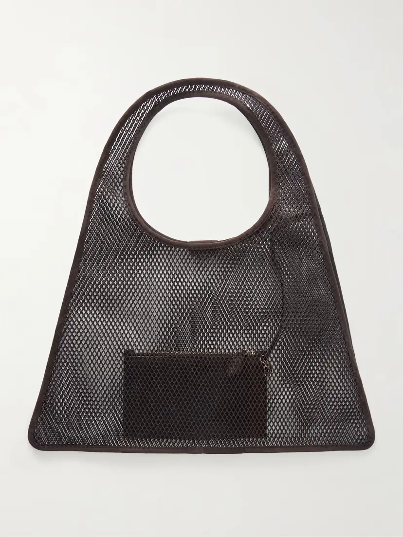 Alaïa One Piece Suede-trimmed Mesh Shoulder Bag | Thumbnail 3 Alaïa One Piece Suede-trimmed Mesh Shoulder Bag | Thumbnail 3