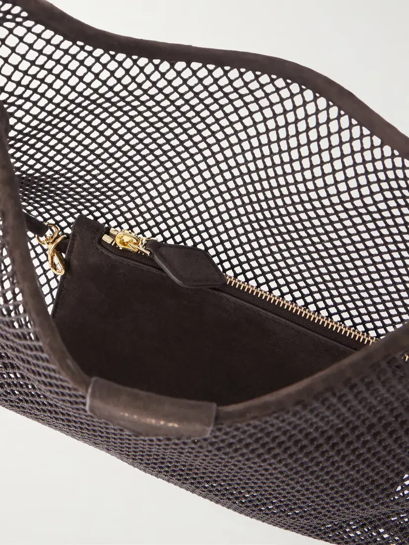 Alaïa One Piece Suede-trimmed Mesh Shoulder Bag | Thumbnail 5 Alaïa One Piece Suede-trimmed Mesh Shoulder Bag | Thumbnail 5