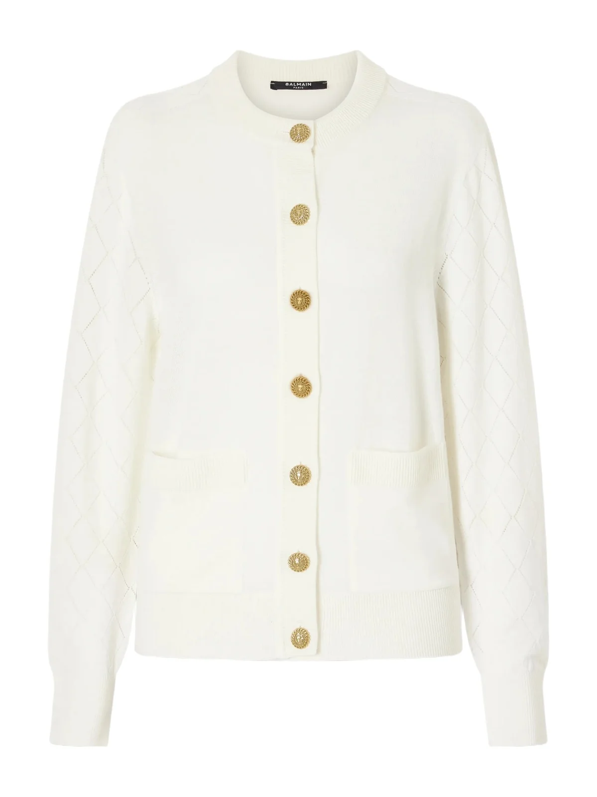 Cotton Pointelle-knit Cardigan