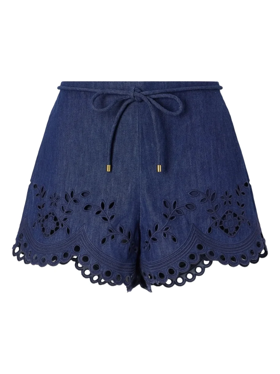 Mahon Broderie Anglaise Denim Shorts