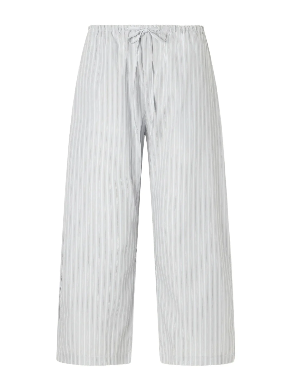 Yoshi Striped Cotton-blend Wide-leg Pants