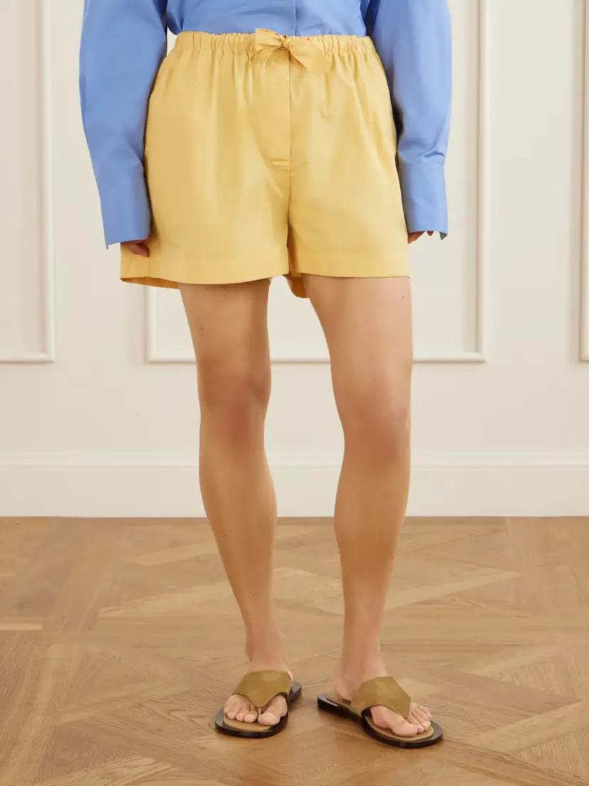 TOTEME Cotton-poplin Shorts | Thumbnail 3