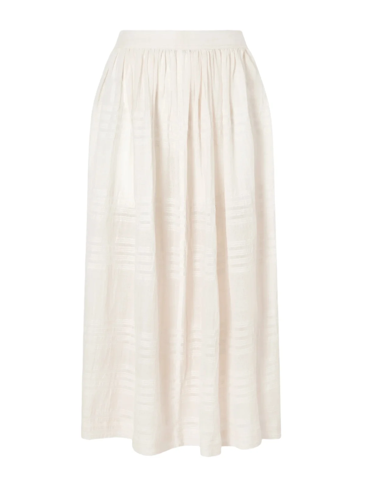 Freye Striped Cotton Midi Skirt
