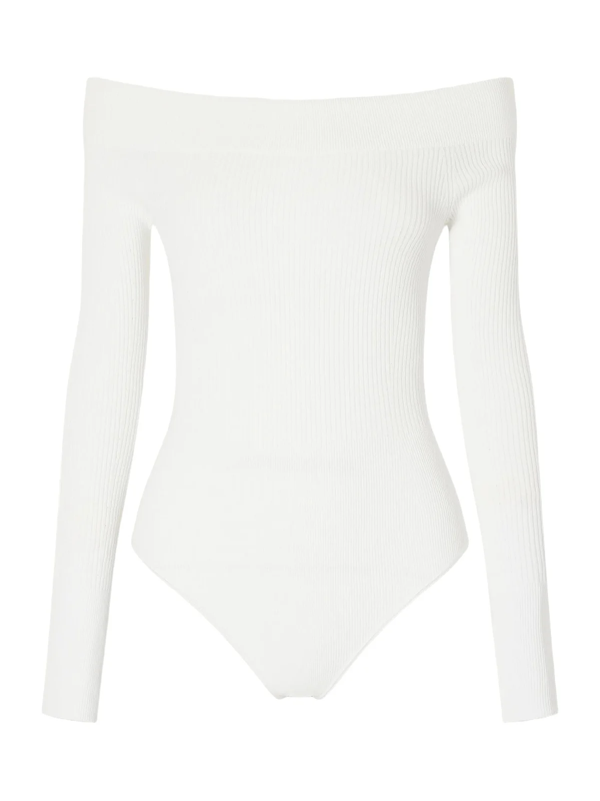 Off-the-shoulder Ribbed-knit Bodysuit Off-the-shoulder Ribbed-knit Bodysuit