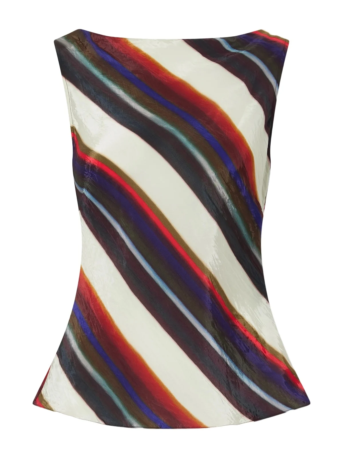 Morris Striped Crinkled-satin Top Morris Striped Crinkled-satin Top