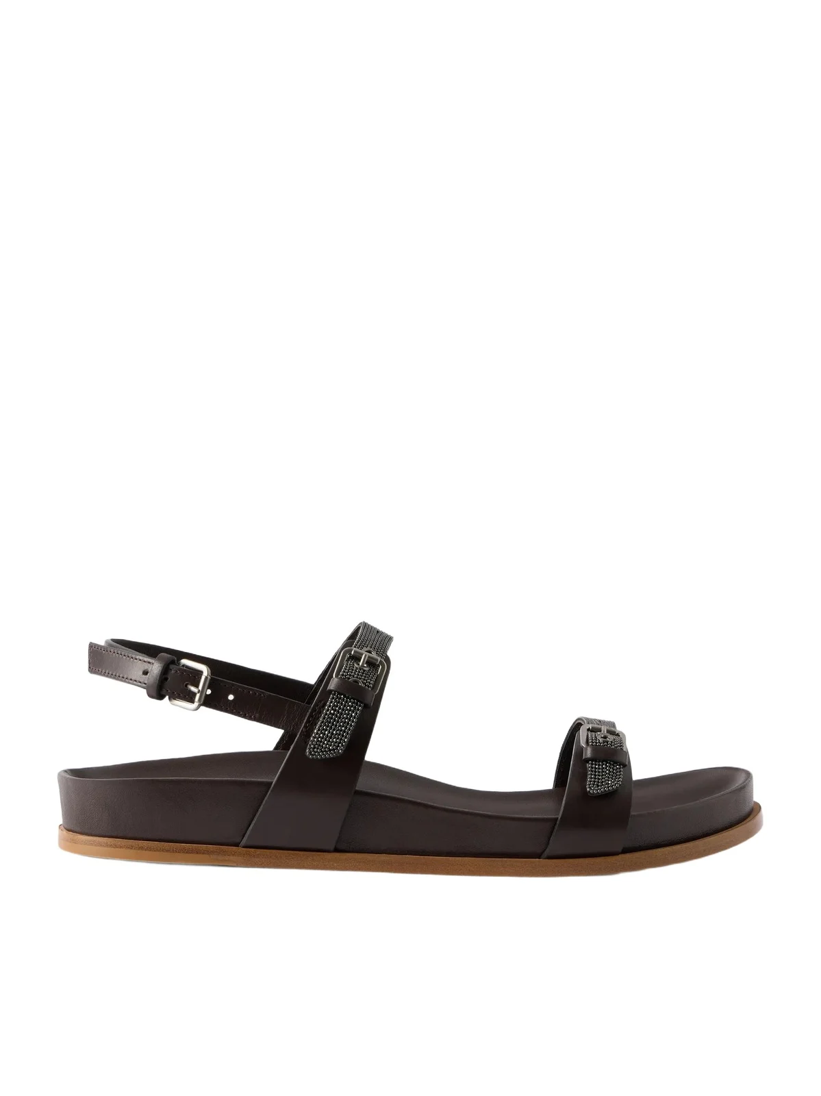 Embellished Leather Sandals