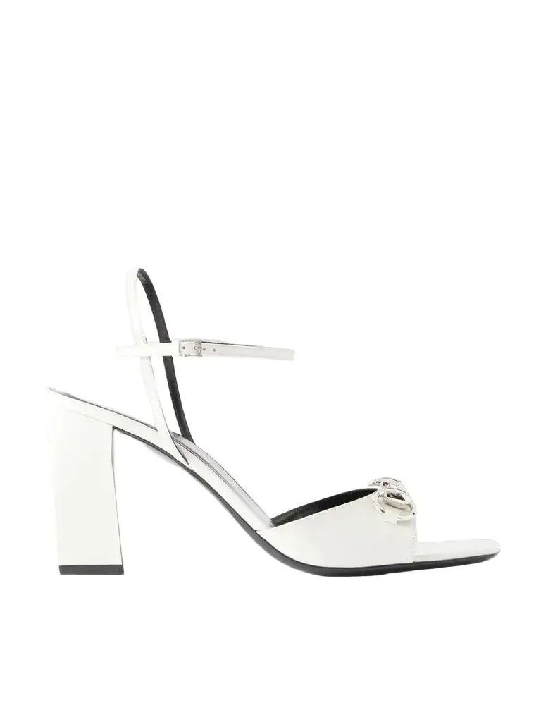 Gucci Signora Horsebit-embellished Patent-leather Sandals | Image 1 Gucci Signora Horsebit-embellished Patent-leather Sandals | Image 1