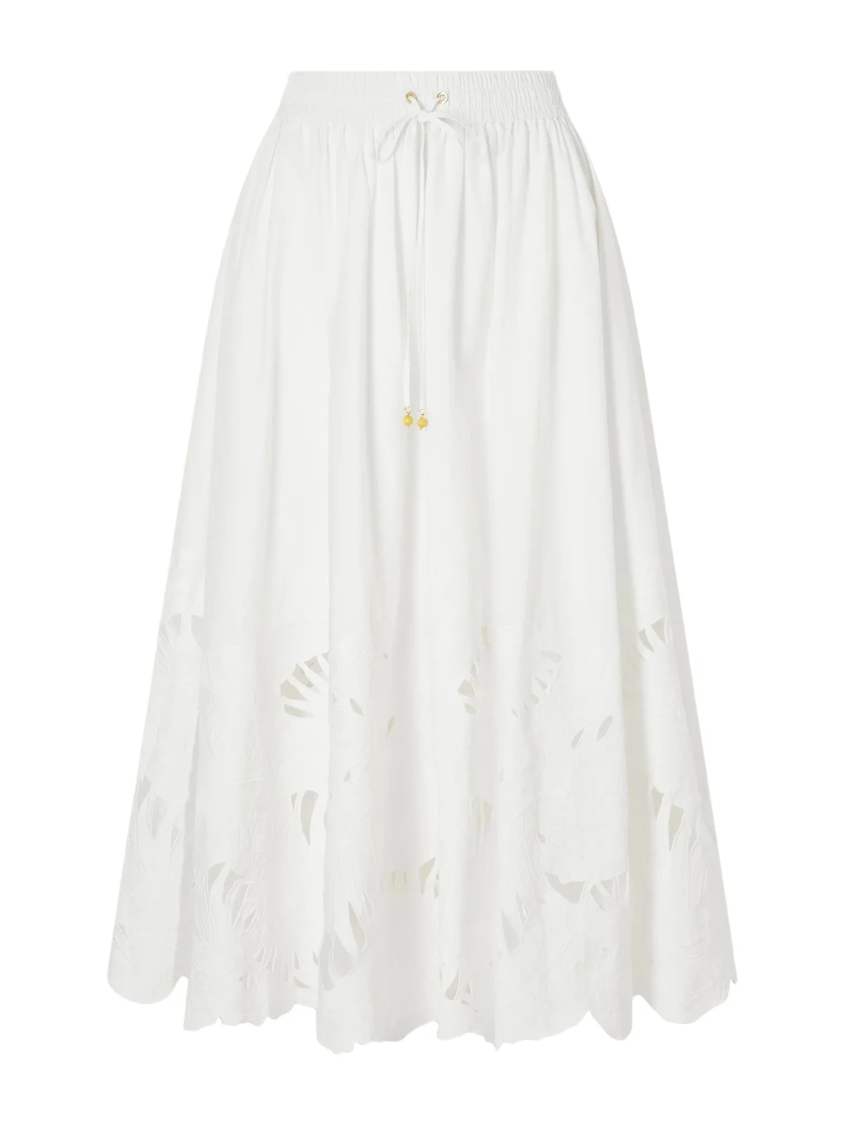Mahon Embroidered Cotton Midi Skirt