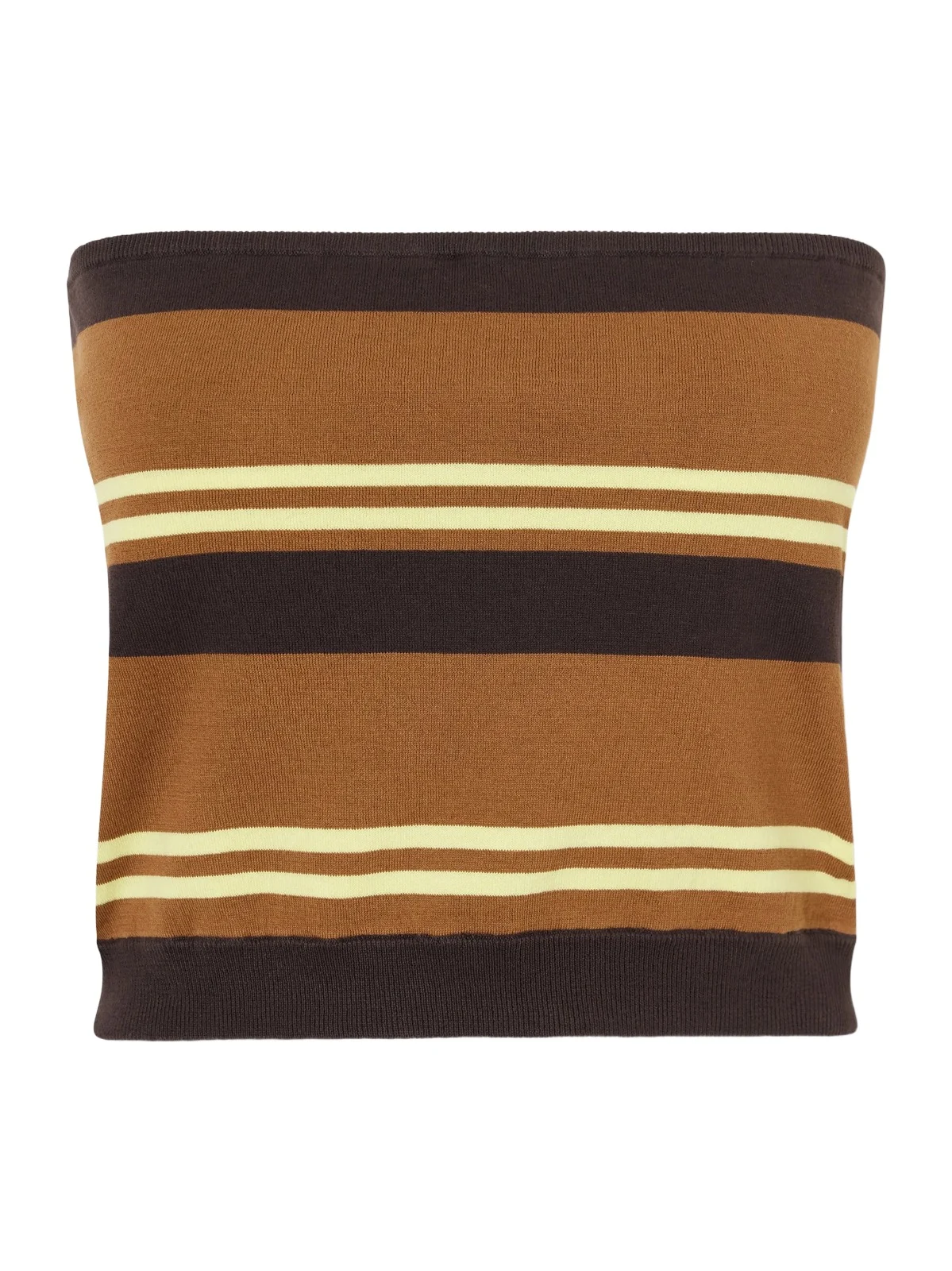 Tibi Strapless Striped Cotton Tank