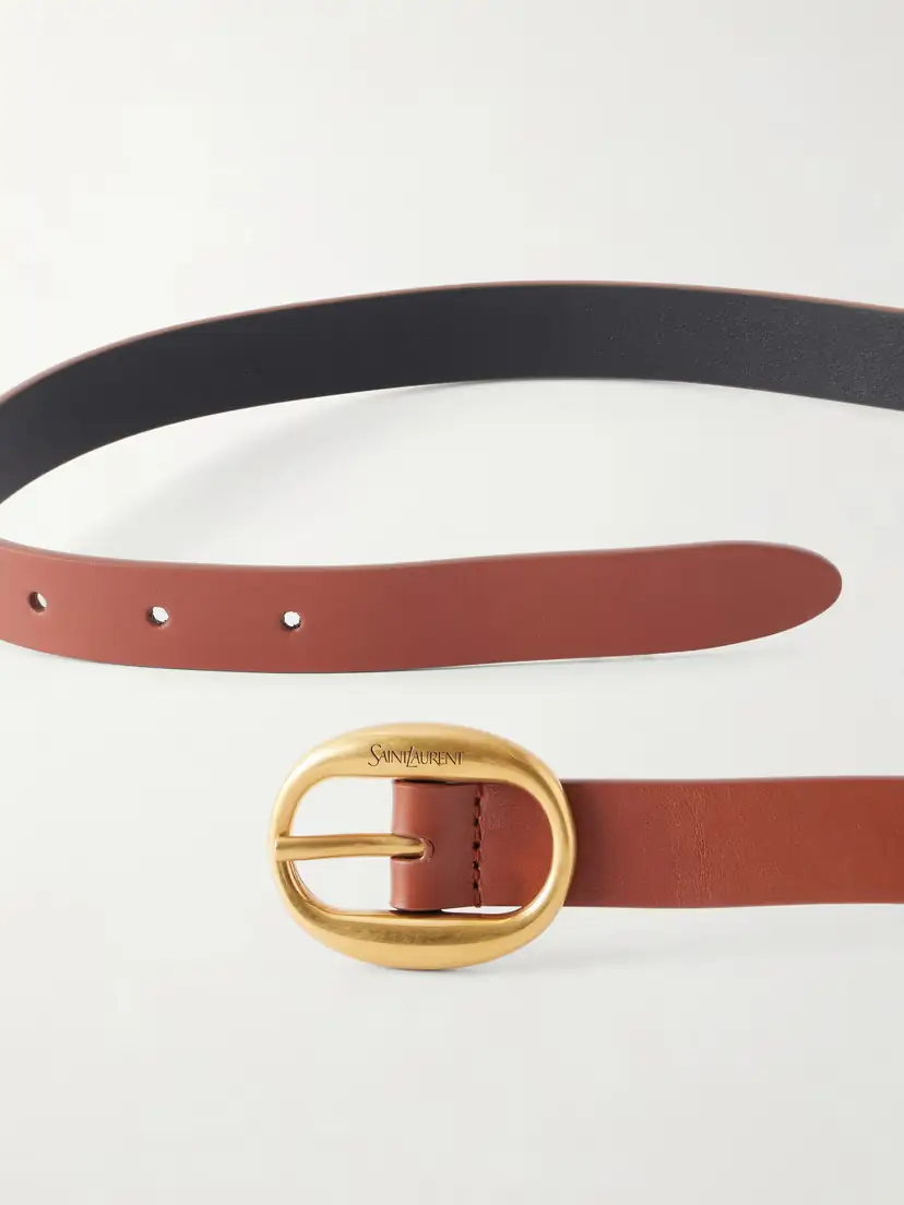 Saint Laurent Logo-engraved Leather Belt | Thumbnail 3 Saint Laurent Logo-engraved Leather Belt | Thumbnail 3