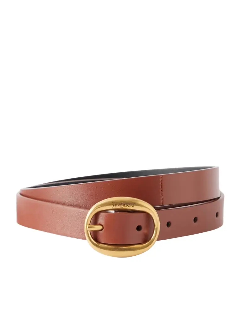 Logo-engraved Leather Belt Logo-engraved Leather Belt