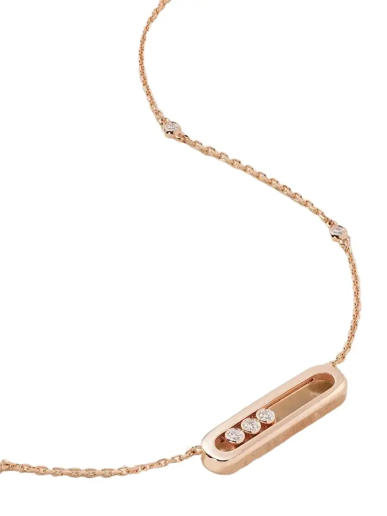 Messika Baby Move 18-karat Rose Gold Diamond Necklace | Image 1 Messika Baby Move 18-karat Rose Gold Diamond Necklace | Image 1