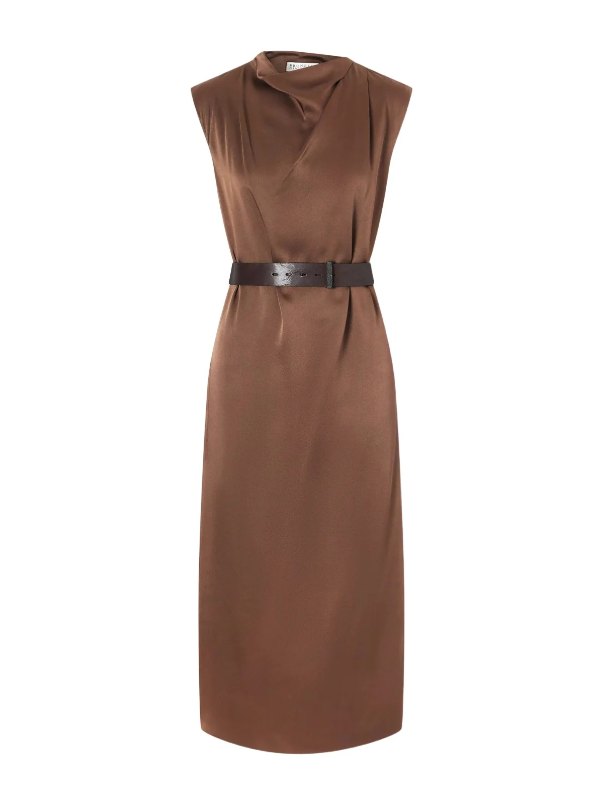 Belted Satin Midi Dress Belted Satin Midi Dress