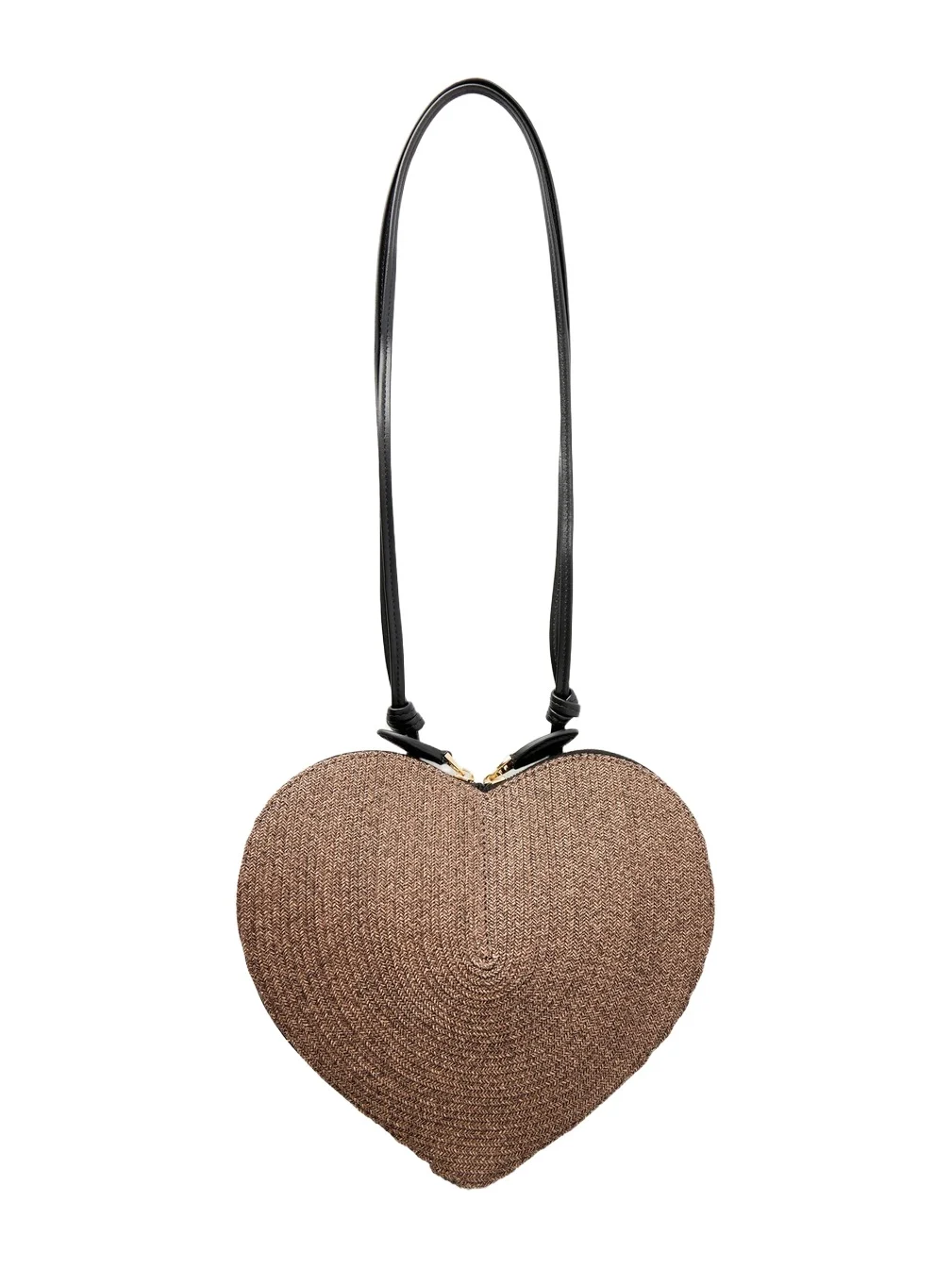 Le Cœur Leather-trimmed Raffia Shoulder Bag Le Cœur Leather-trimmed Raffia Shoulder Bag
