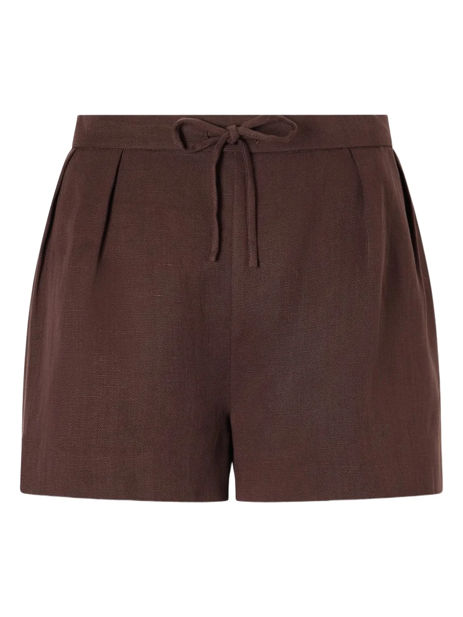 Mesa Tencel™ Lyocell And Linen-blend Shorts - Brown