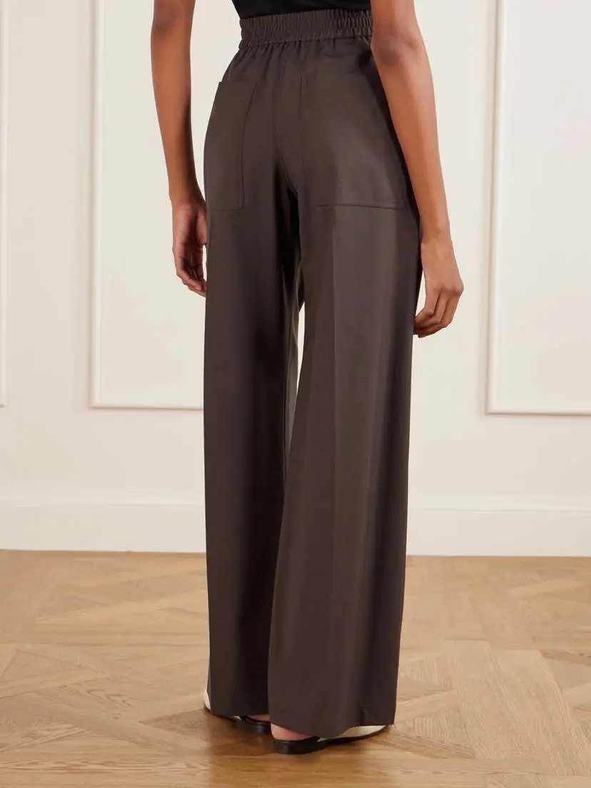 Brunello Cucinelli Wide-leg Wool-blend Pants | Thumbnail 4