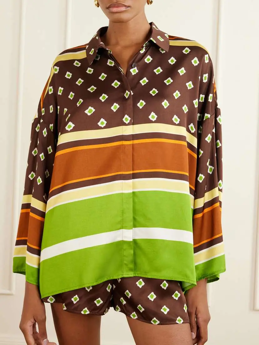 Faithfull Cora Printed Satin Shirt | Thumbnail 3
