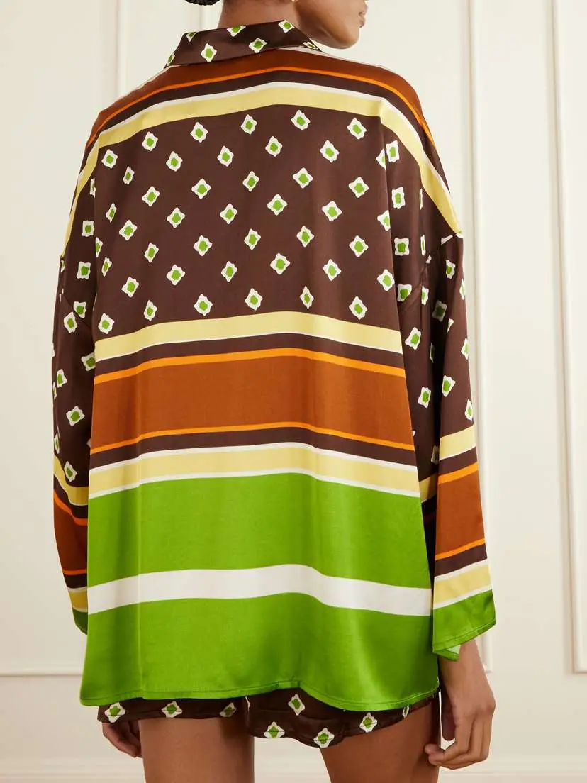 Faithfull Cora Printed Satin Shirt | Thumbnail 4