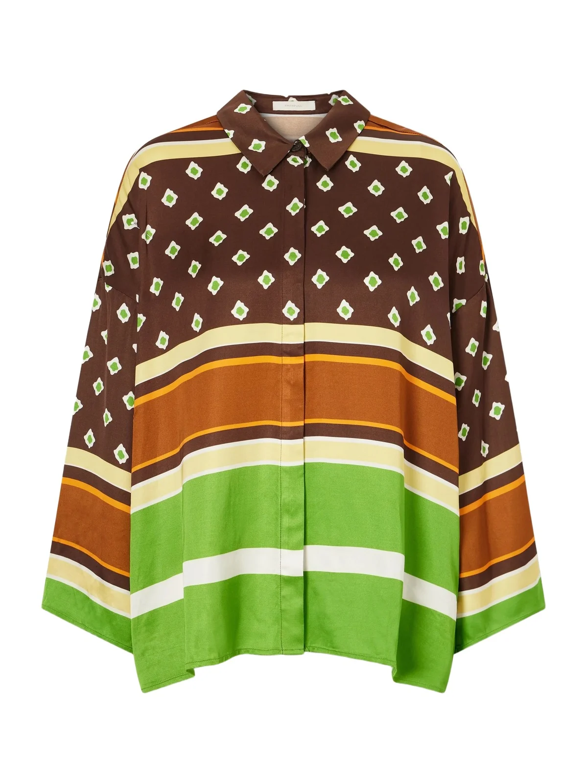 Cora Printed Satin Shirt Cora Printed Satin Shirt