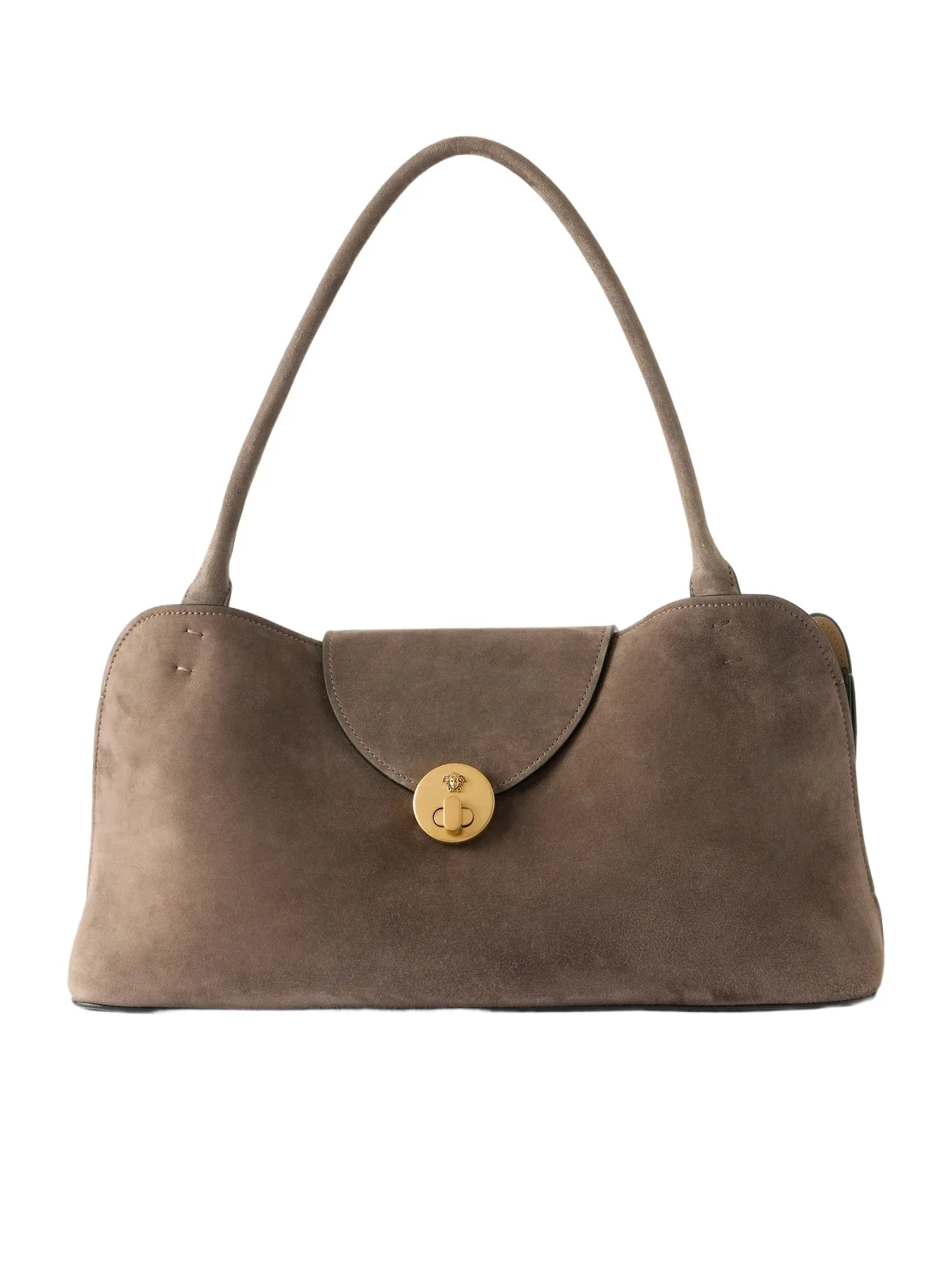 Vivienne Logo-embellished Suede Shoulder Bag