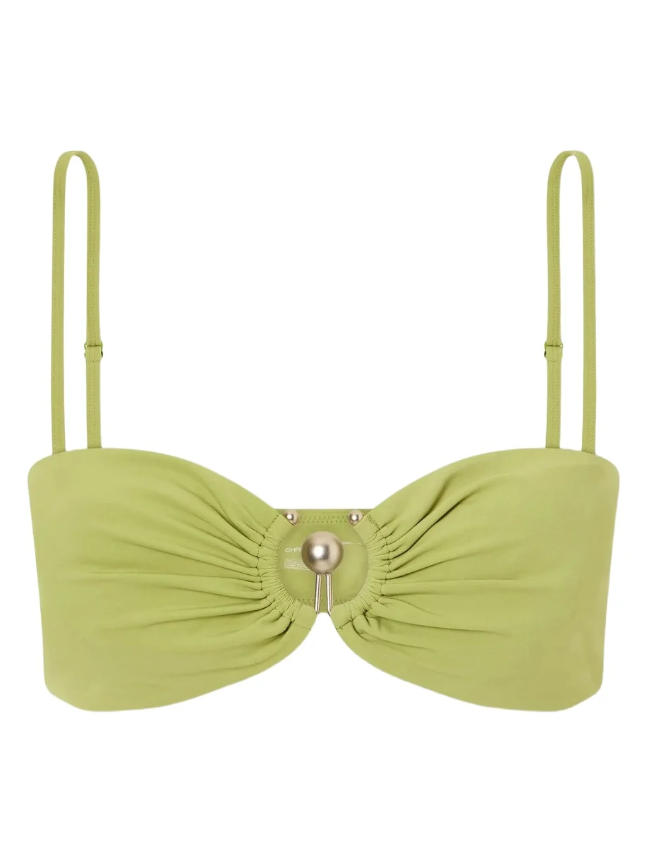 Ruched Prong Bandeau Bikini Top Ruched Prong Bandeau Bikini Top