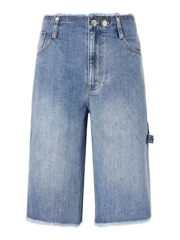 Mid-rise Denim Straight-leg Shorts Mid-rise Denim Straight-leg Shorts