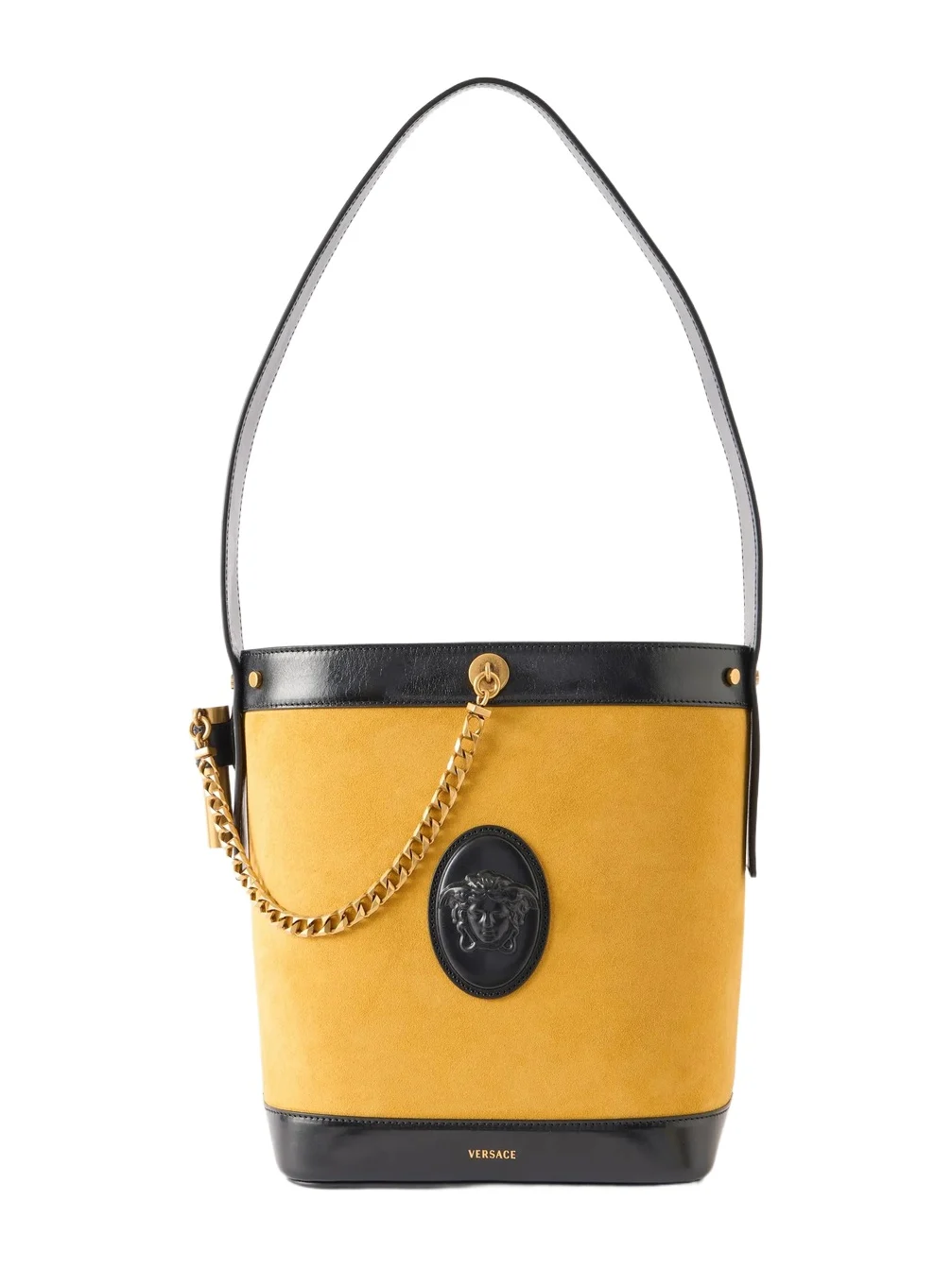 Pivot Logo-appliquéd Small Leather Bucket Bag Pivot Logo-appliquéd Small Leather Bucket Bag