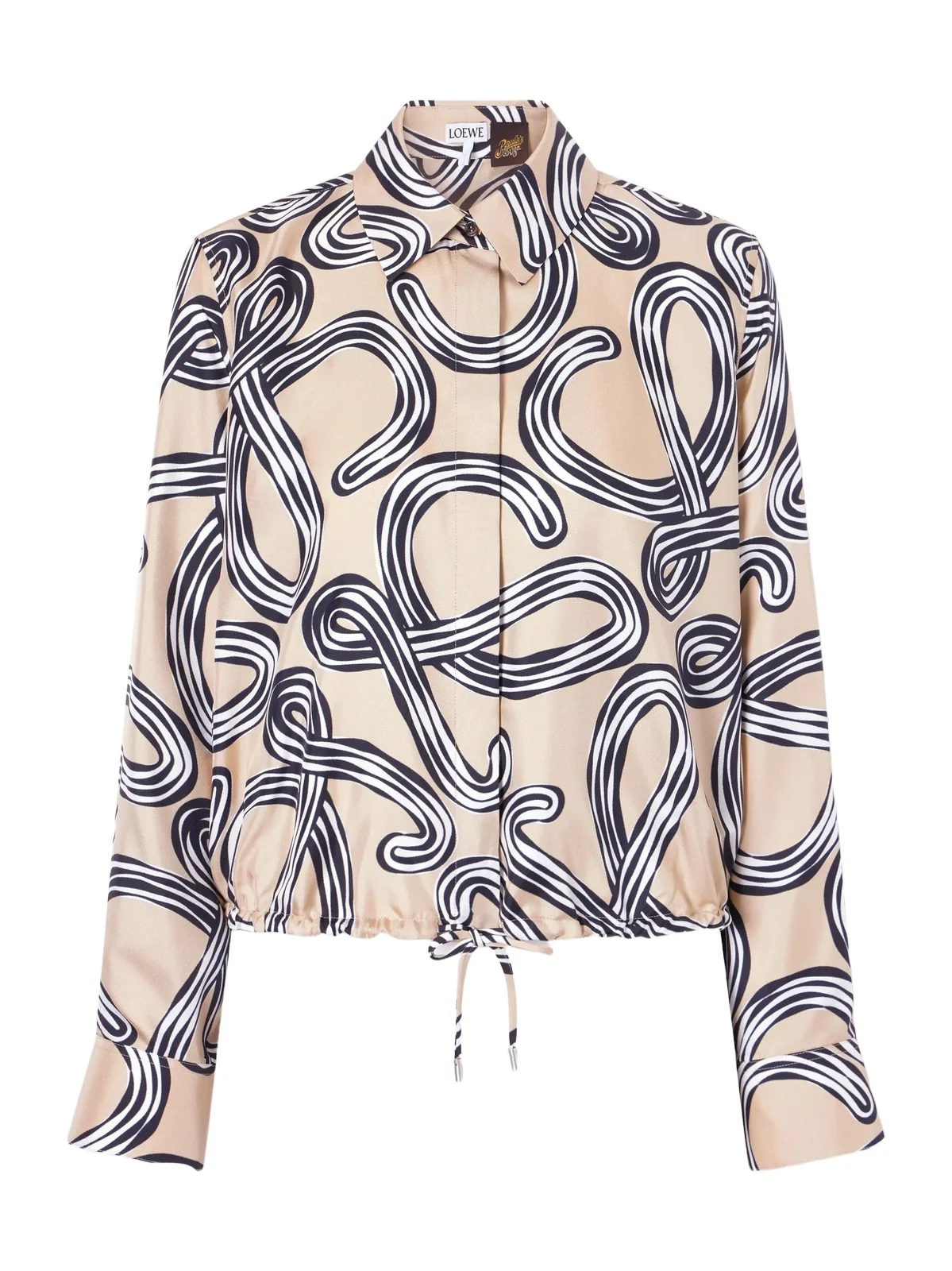 + Paula's Ibiza Anagram-printed Silk-twill Shirt + Paula's Ibiza Anagram-printed Silk-twill Shirt