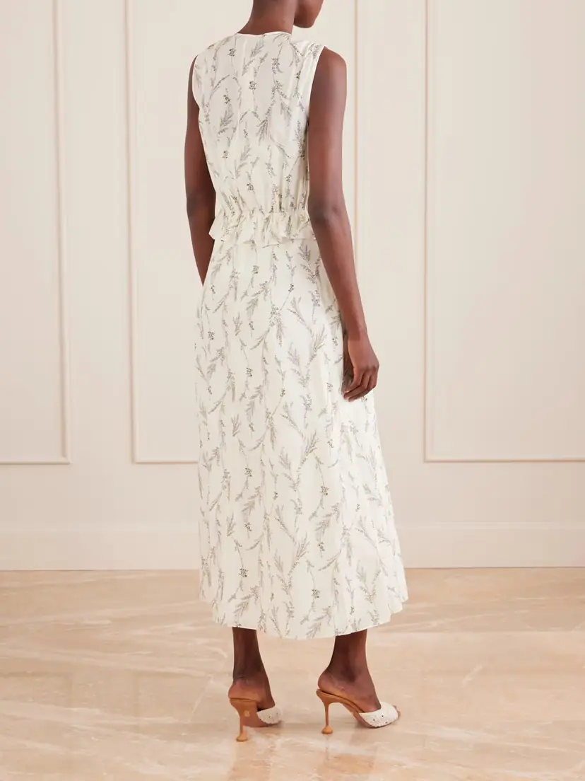 Veronica Beard Dominik Floral-print Cotton And Silk-blend Maxi Dress | Thumbnail 3