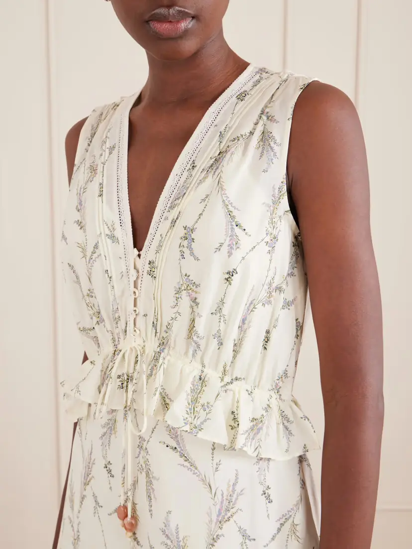 Veronica Beard Dominik Floral-print Cotton And Silk-blend Maxi Dress | Thumbnail 4