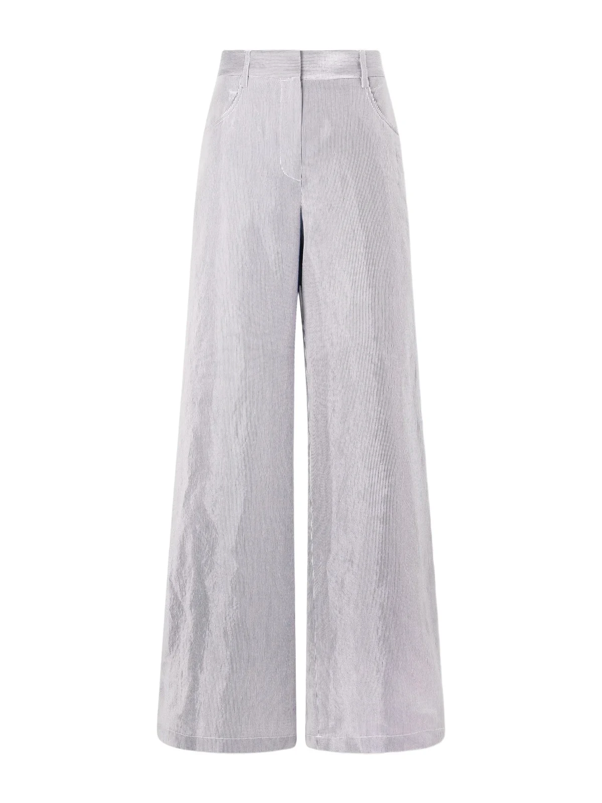 Dylan Striped Cotton-blend Gabardine Wide-leg Pants Dylan Striped Cotton-blend Gabardine Wide-leg Pants