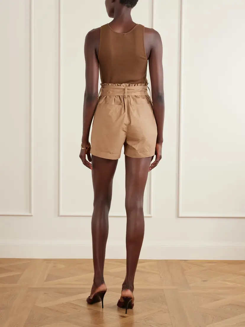 Saint Laurent Belted Cotton-twill Shorts | Thumbnail 3